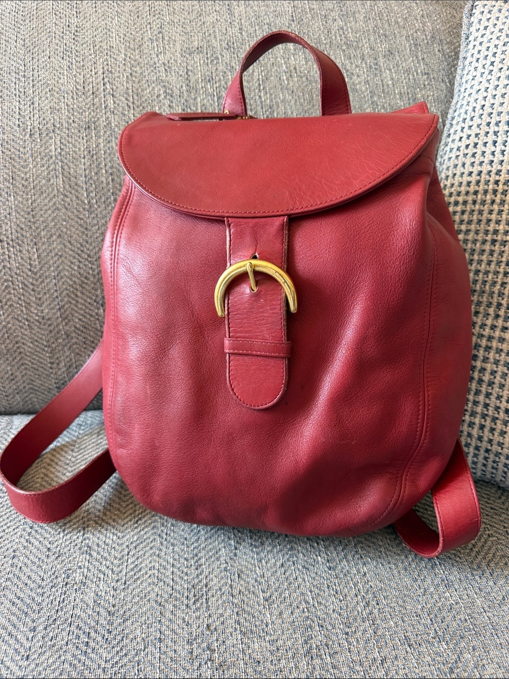 Coach Soho Red Leather Vintage Backpack 🎒
